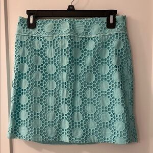 Vineyard Vines Green Embellished Pencil Mini Skirt